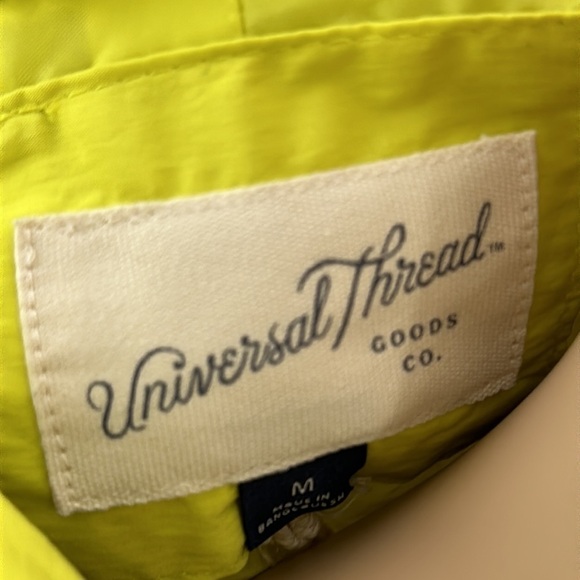 Women's Puffer Zip Up Yellow Jacket By Universal Thread (G8K0RW) - Picture 3 of 3